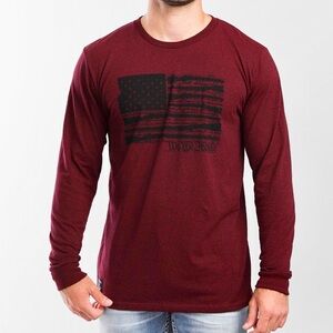 Howitzer Patriot Maroon We The People Flag Rifle Long Sleeve T-Shirt Cotton